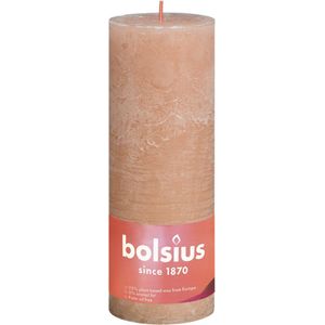 Bolsius Stompkaars Misty Pink Ø68 mm - Hoogte 19 cm - Roze/Grijs - 85 branduren