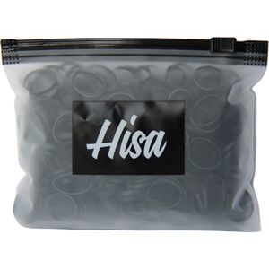 Hisa - Zwarte mini haarelastiekjes - Elastiek - Elastisch - Elastiekje - Haar - Accessoires - Zwart - ca 250 stuks - Diameter 16 mm - 1,6 cm