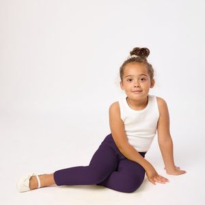 Merry Style MS-MS10-131-LE Meisjes Leggings - Sport - Vrijetijdsbroek - Lang- Viscose - Sporbroek - Yogabroek - Pruim - 116