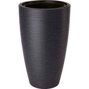 Form-Plastic - Bloempot - Plantenbak met inzet - vorstbestendig - 29x48 cm - Antraciet