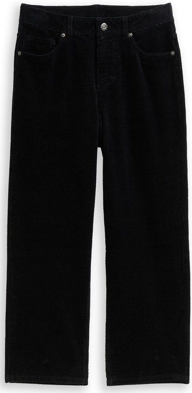 TOM TAILOR - Broek - Zwart - Corduroy - Baggy Pasvorm