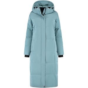 Travelin' Freya Dames - Puffer winterjas - Getailleerd - Lichtblauw