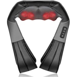 Bij Avoir Avoir Massagekussen - Massage Apparaat met Infrarood Warmte - Rugsluiting voor Handsfree Gebruik - Elektrisch Nekmassage Apparaat voor Nek/Schouder/Rug/Voeten - Shiatsu Massage Apparaten