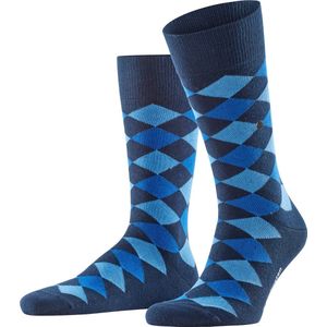 Burlington Danny one-size, met patroon Katoen sokken heren blauw - Maat 40-46