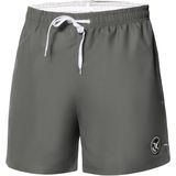 Ladeheid LA-LA40-198-SWS Heren Zwembroek - Zwemshorts - met zijzakken en achterzak - sneldrogend - met binnenslip van mesh - Koordsluiting - Polyester - Grijs - S