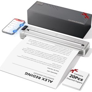 Draagbare A4 thermische printer - WiFi, Bluetooth en USB connectiviteit - Ondersteunt A4, B5, A5 papier