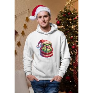 Grumpy Santa - Kersttrui - Kerst Trui Wit - Grappig Kersttrui - Maat M - Limited Edition