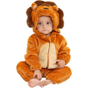 Winterbaby Rompertje Uniseks met Capuchon - Schattige Dieren Pyjama Jumpsuit voor Kinderen 2-36 Maanden
