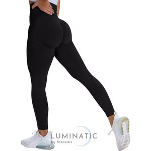 Perform Legging - Fitness Legging - Sportlegging Dames - Yoga Legging - High Waist Legging - Yoga Kleding Dames - Yoga Broek Dames - Sportkleding Dames - Sportbroek Dames - Legging & Shapewear Dames | Luminatic® | Zwart | M