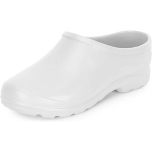 Ladeheid Unisex Clogs Tuinklompen - Tuinschoenen - Lichte - Dames - Heren - Wit - 39 - LA-DW-Xclap