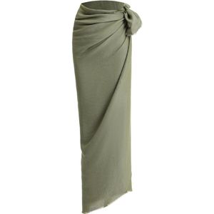 Emilie collection - pareo - linnen mix - 190X120CM - olijfgroen