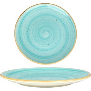 Bonna Dinerbord - Aqua - Porselein - 27 cm - set van 6