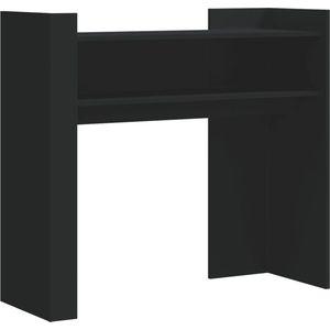 vidaXL - Wandtafel - 100x35x90 - cm - bewerkt - hout - zwart