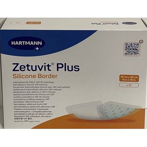 Hartmann - Zetuvit Plus - Silicone Border - 16cm x 26 cm