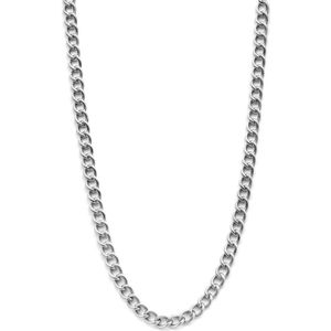 Zilver gerhodineerd collier gedraaid 7,5 mm 45 cm 1338439