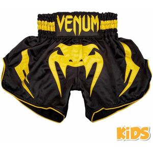 Venum Kids BANGKOK INFERNO Muay Thai Short Zwart Geel Kids - 14 Jaar