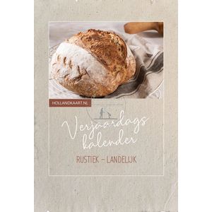 Verjaardagskalender rustiek - landelijk Hollandkaart | kalender | brood | cadeau