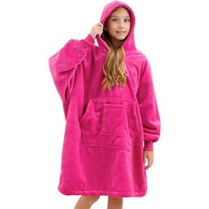 SHOP YOLO - Fleece Deken met Mouwen - Hoodie Deken-knuffelige hoodie-warm-Roze
