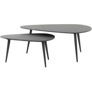 Timothy salontafel set van 2 - keramiek zwart