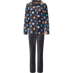 Rebelle dames huispak fleece | MAAT 38 | Coloured dots | grijs