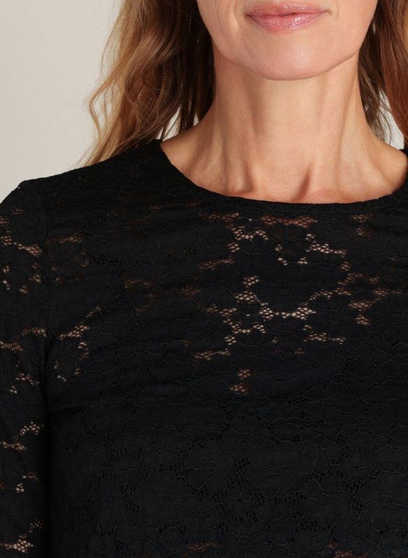 Yest kanten top zwart