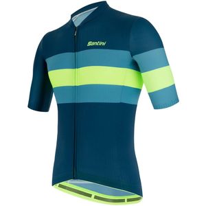 Santini Fietsshirt korte mouwen Heren Fluo - Ecosleek Bengal - S/S Jersey Fluo Green-XL