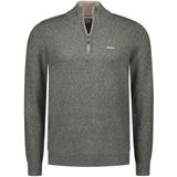 NZA - Auckland - Trui - Bottle Green Melange - Half Zip Stretch