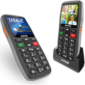 Mobiele Telefoon voor Senioren - Met Noodoproep - Verlicht Toetsenbord - Kleurendisplay