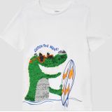 T-shirt - Regular-fit - Katoenen Jersey - Met Pailletten