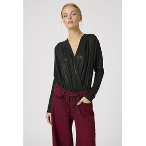 My Essential Wardrobe Hikomw Bodystocking Tops & T-shirts Dames - Shirt - Zwart - Maat XXL
