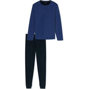 Schiesser Pyjama lange broek - 819 Blue - maat XXL (XXL) - Heren Volwassenen - Katoen/polyester/Modal- 180267-819-XXL