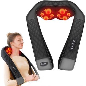 Nekmassageapparaat 4D Shiatsu, Vermoeidheid Verminderen en Stress Verlichten, Perfect Cadeau voor Vaderdag, Zeker voor Schouders, Rug en Benen