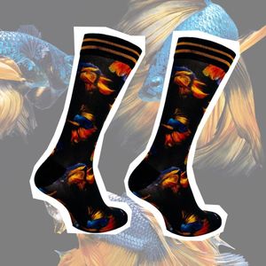 Sock My Feet - Maat 39-42 Sock My Exotic Fish - Funny Socks - Vrolijke sokken - Leuke sokken - Fashion statement - Gekke sokken - Grappige cadeaus - Socks First