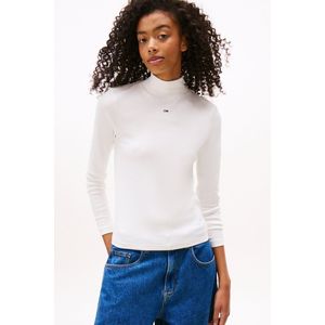 Tommy Jeans T-shirt Tjw Essential Mock N Dw0dw19830 Ybl Ecru Dames Maat - XXS