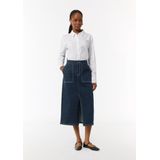comma - Midirok - Donkere Wassing - Elastisch Denim