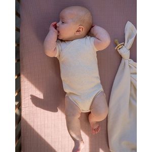 Lodger - Rompers korte mouw - crème - maat 68 - 100% biologisch katoen - zacht
