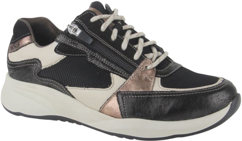 Durea - 6295 - Sneakers - Beige - Wijdte K - Leer - Flexibele Zool