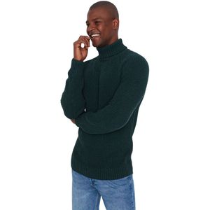 Trendyol Ecru Slim Fit Wollen Coltrui Raglan Mouw Basic Breiwerk Trui Tmnaw21Kz0404