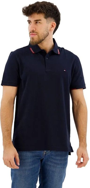 Tommy Hilfiger Collar Placement Reg Korte Mouw Poloshirt Blauw M Man