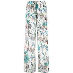 DIDI Dames Pants Breezer print in Offwhite with Palm festival print maat 40