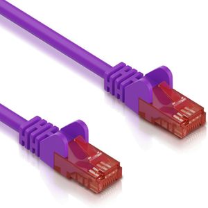 Cat 6 | U/UTP | Netwerkkabel | Patchkabel | Internetkabel | 10 Gbps | 2 meter | Paars | Allteq