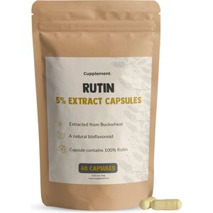 Cupplement - Rutine Capsules 60 Stuks - 500 MG per Capsules - Biologisch - Geen Poeder - Supplement - Superfood