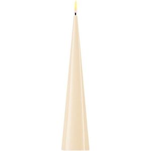 Deluxe Homeart Led Kaars Cream 5 x 20 cm (1x Christmas Cone Candles) net een ECHTE kaars