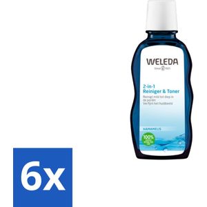 WELEDA - Reiniger & Toner 2‑in‑1 - 100 ml - Voordeelverpakking - 6 stuks