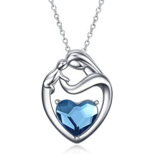 Moeder Dochter Ketting van Sterling Zilver 925 - Verjaardagscadeau voor Moeder en Kind