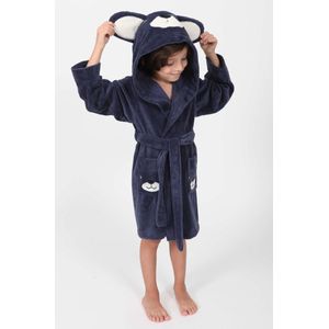 Kinderbadjas / Blauw/Grijs / 7-8 jaar