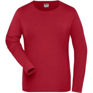 James and Nicholson Dames/dames Organic Cotton Sweater met lange mouwen (Rood)