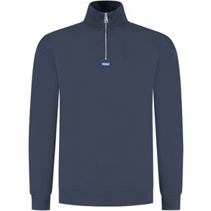 Hugo Neeler - 10249110 - Sweatshirt - Blauw - Met Halve Rits