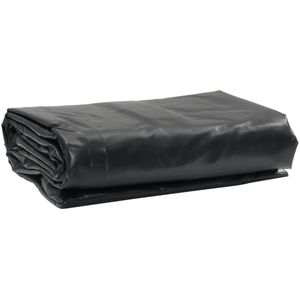 The Living Store Dekzeil 650 g/m² 5x8 m zwart - Canvas Dekzeil - Pvc Coating - Regenwaterdicht - Zonwerend - Vuil Bestendig