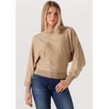 Minus - Dana - Gebreide Pullover - Beige - Vleermuismouwen